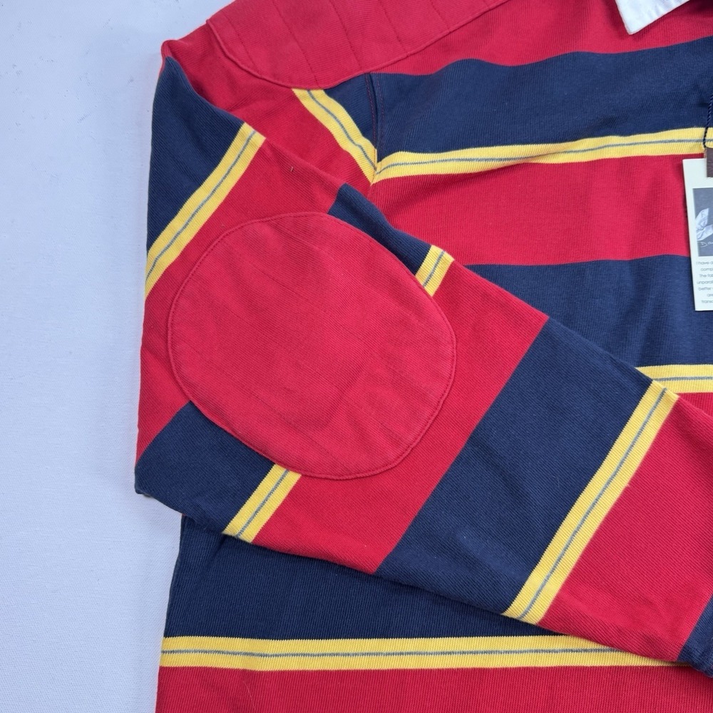 Vintage Daniel Cremieux Rugby Shirt Mens XL NWT Striped Elbow Patch Polo - Picture 4 of 9
